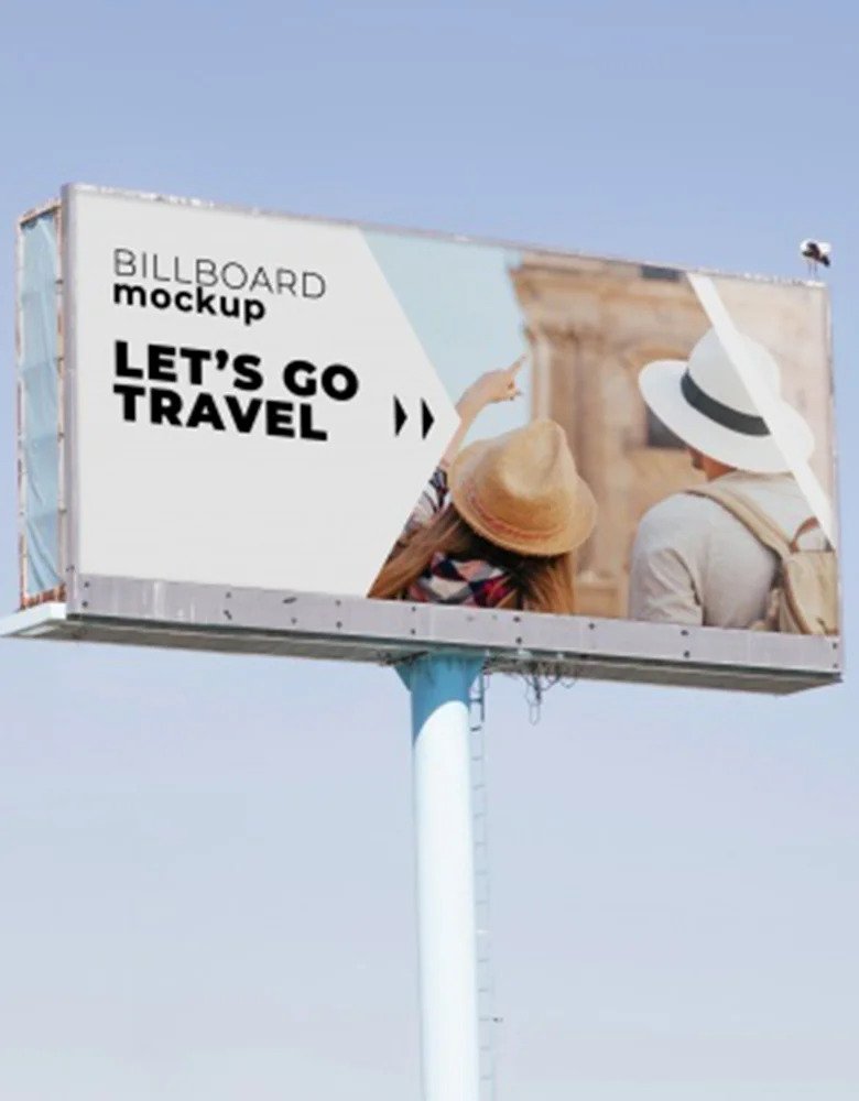 Roadside Pole Ads example